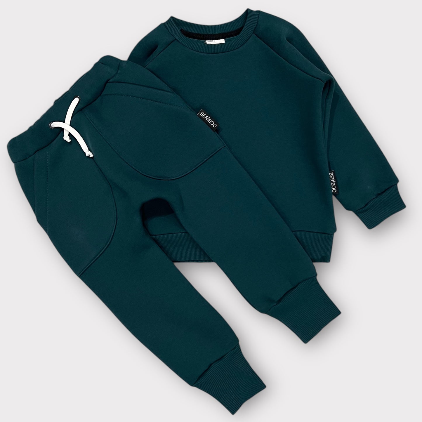 Laisvalaikio kostiumėlis su pūkeliu DARK TEAL