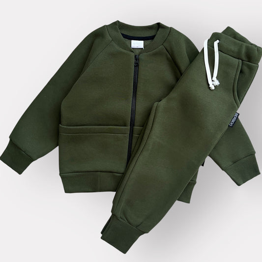 Laisvalaikio kostiumėlis su pūkeliu Woodland ZIP